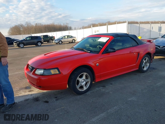 2004 Ford Mustang Deluxe with VIN 1FAFP44644F221637, listed as a IAAI auction lot 41625384 with 123,424 mi miles. Bid and sale history available at carsss.com. Image 2.
