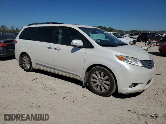 2014 Toyota Sienna XLE with VIN 5TDYK3DCXES470334, listed as a Copart auction lot 49579925 with 146,837 mi miles and Salvage Title. Bid and sale history available at DreamBid. Image 4.