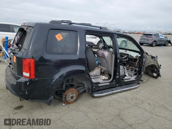 2015 Honda Pilot Touring with VIN 5FNYF3H91FB009256, listed as a Copart auction lot 48031475 with 0 mi miles and Salvage Title. Bid and sale history available at carsss.com. Image 3.