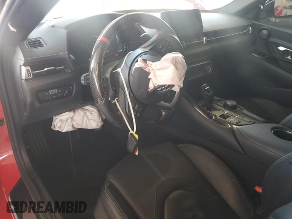 2023 Toyota Supra 3.0 with VIN WZ1DB0G05PW059555, listed as a Copart auction lot 58417825 with 20,026 mi miles and Salvage title. Bid and sale history available at DreamBid. Image 8.