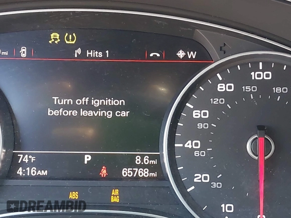 2016 Audi A7 Prestige with VIN WAU2GAFC9GN062082, listed as a IAAI auction lot 42711776 with 65,768 mi miles and . Bid and sale history available at DreamBid. Image 16.