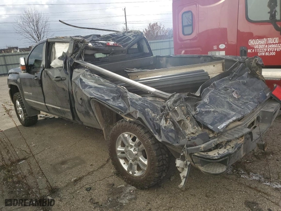 2015 GMC Sierra 2500HD available WiFi Denali with VIN 1GT120E89FF188102, listed as a Copart auction lot 83829154 with 0 mi miles and Clean Title. Bid and sale history available at carsss.com. Image 2.
