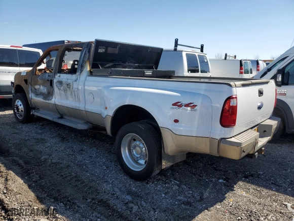 2008 Ford Super Duty F-450 DRW XL with VIN 1FTXW43R68EA72592, listed as a Copart auction lot 47176354 with 0 mi miles and Salvage Title. Bid and sale history available at carsss.com. Image 2.