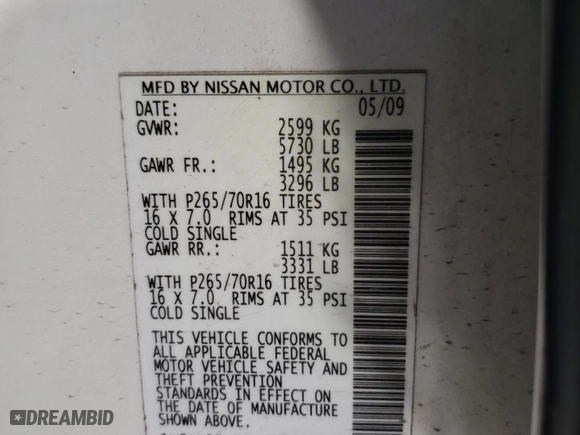 2009 Nissan Frontier SE with VIN 1N6AD07U79C422129, listed as a Copart auction lot 49303975 with 0 mi miles and Salvage Title. Bid and sale history available at carsss.com. Image 14.