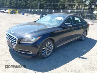 2015 Hyundai Genesis 3.8L with VIN KMHGN4JE7FU071677, listed as a IAAI auction lot 42068198 with 144,271 mi miles. Bid and sale history available at carsss.com. Image 18.