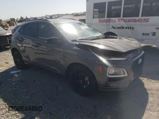 2021 Hyundai Kona Night Edition with VIN KM8K6CA53MU687603, listed as a Copart auction lot 75451844 with 18,292 mi miles and Salvage Title. Bid and sale history available at DreamBid. Image 4.