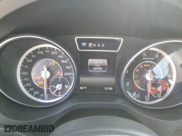 2016 Mercedes-Benz CLA 45 AMG with VIN WDDSJ5CB8GN357168, listed as a Copart auction lot 61197833 with 34,990 mi miles and . Bid and sale history available at DreamBid. Image 9.