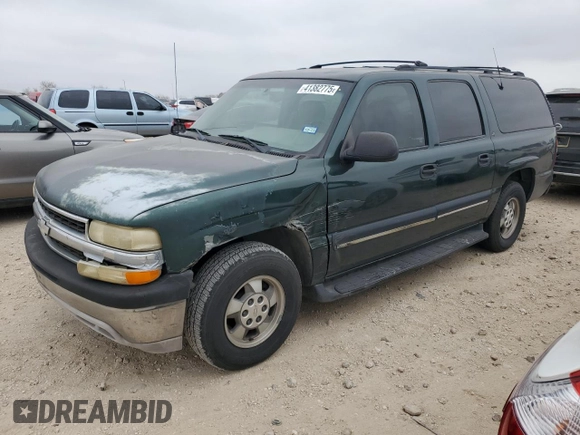 2001 Chevrolet Suburban LT with VIN 3GNEC16T21G132511, listed as a Copart auction lot 41382775 with 251,213 mi miles and Salvage Title. Bid and sale history available at carsss.com. Image 1.