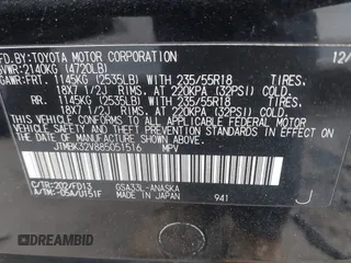 2008 Toyota RAV4 Sport with VIN JTMBK32V885051516, listed as a IAAI auction lot 41252621 with 183,150 mi miles. Bid and sale history available at carsss.com. Image 9.