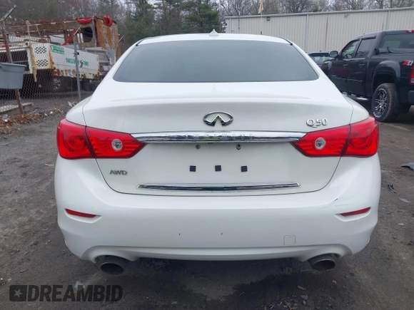 2016 Infiniti Q50 3.0t Premium with VIN JN1EV7AR4GM341324, listed as a IAAI auction lot 42093328 with 95,942 mi miles. Bid and sale history available at carsss.com. Image 16.