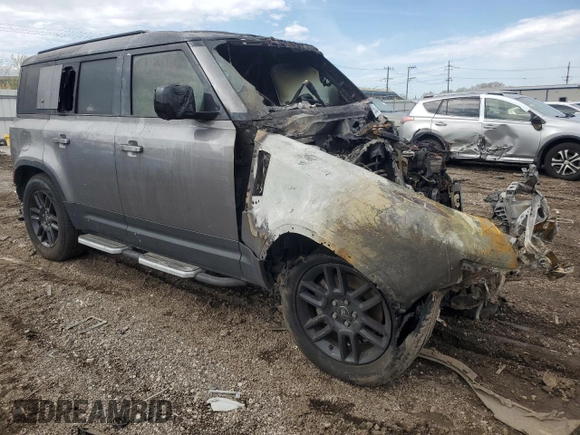 2022 Land Rover Defender S with VIN SALEJ7RX4N2091807, listed as a Copart auction lot 53558115 with Not provided miles and Salvage title. Bid and sale history available at DreamBid. Image 4.