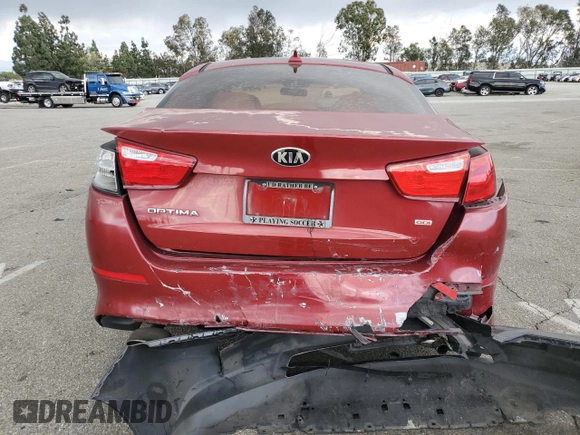 2015 Kia Optima LX with VIN 5XXGM4A79FG501062, listed as a Copart auction lot 51776395 with 112,489 mi miles and Salvage Title. Bid and sale history available at carsss.com. Image 6.