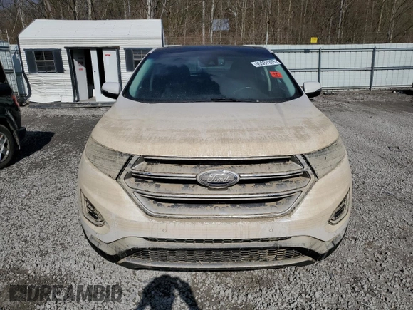 2017 Ford Edge Titanium with VIN 2FMPK4K81HBC42823, listed as a Copart auction lot 45937205 with 0 mi miles and Salvage Title. Bid and sale history available at carsss.com. Image 5.