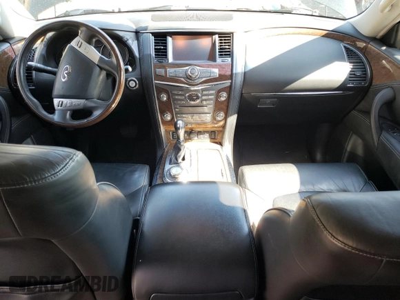 2017 Infiniti QX80 with VIN JN8AZ2NE5H9155228, listed as a Copart auction lot 50236635 with 105,676 mi miles and Salvage Title. Bid and sale history available at carsss.com. Image 8.