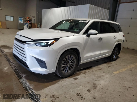 2024 Lexus TX 350 с VIN 5TDAAAB64RS003759, выставлен на аукционе Copart как лот 56210715 с пробегом 9 143 миль миль и Списание • Salvage title. История ставок и продаж доступна на DreamBid. Изображение 1.
