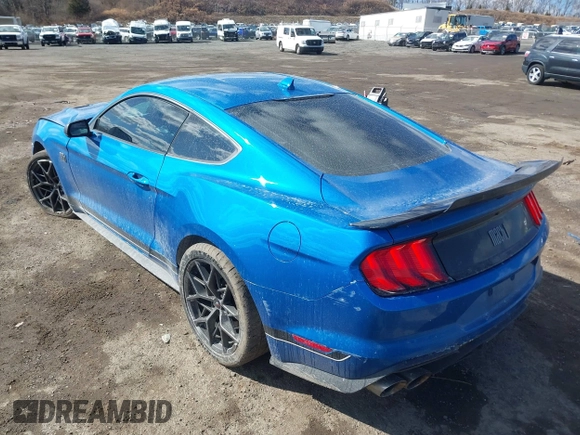 2021 Ford Mustang Mach 1 with VIN 1FA6P8R05M5554964, listed as a IAAI auction lot 41694871 with 38,788 mi miles. Bid and sale history available at carsss.com. Image 3.