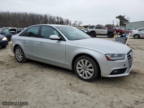 2014 Audi A4 Premium with VIN WAUAFAFL4EN031494, listed as a Copart auction lot 45794205 with 75,910 mi miles and Salvage Title. Bid and sale history available at carsss.com. Image 4.
