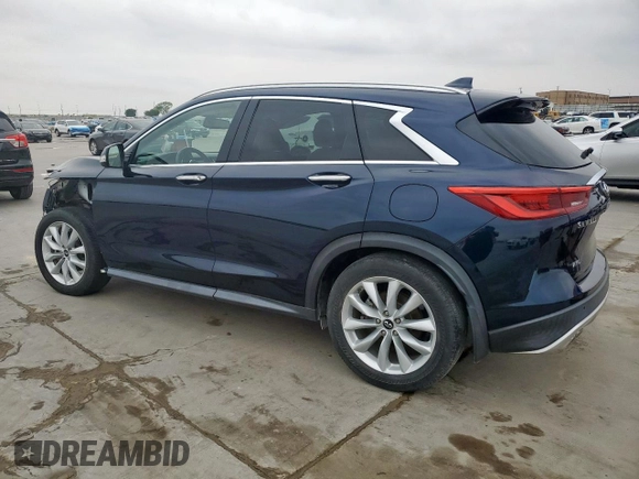 2019 Infiniti QX50 Luxe z VIN 3PCAJ5M30KF111736, wystawiony jako Copart lot #51330965 z przebiegiem 34 320 mil mil oraz Czysty tytuł • Clean title. Historia ofert i sprzedaży dostępna na DreamBid. Obrazek 2.