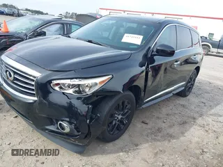 2013 Infiniti JX35 with VIN 5N1AL0MN0DC322283, listed as a IAAI auction lot 41743333 with 90,102 mi miles. Bid and sale history available at carsss.com. Image 2.