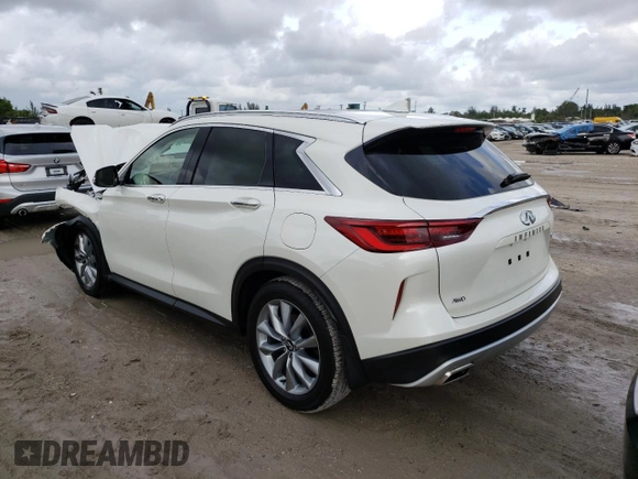 2022 Infiniti QX50 Essential with VIN 3PCAJ5CBXNF117489, listed as a Copart auction lot 68356262 with 4,379 mi miles and . Bid and sale history available at DreamBid. Image 2.