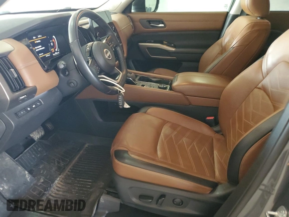 2022 Nissan Pathfinder Platinum with VIN 5N1DR3DK0NC215464, listed as a Copart auction lot 55398925 with 85,302 mi miles and Salvage title. Bid and sale history available at DreamBid. Image 7.