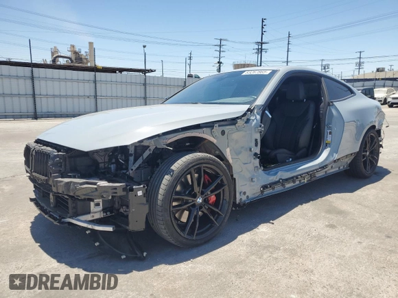 2022 BMW 4 Series 430i with VIN WBA53AP03NCJ59994, listed as a Copart auction lot 63267865 with 33,328 mi miles and Salvage title. Bid and sale history available at DreamBid. Image 1.
