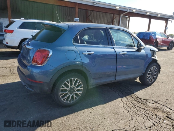2017 FIAT 500X Lounge with VIN ZFBCFYDB0HP601372, listed as a Copart auction lot 56593345 with 44,962 mi miles and Salvage title. Bid and sale history available at DreamBid. Image 3.