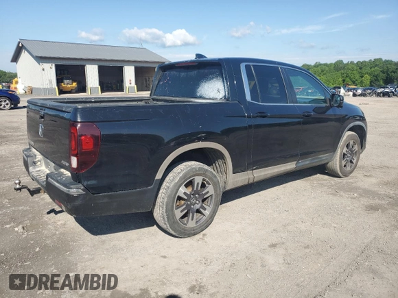 2017 Honda Ridgeline RTL-T with VIN 5FPYK3F61HB033605, listed as a Copart auction lot 58553135 with 178,580 mi miles and Clean title. Bid and sale history available at DreamBid. Image 3.