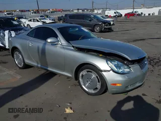 2003 Lexus SC 430 with VIN JTHFN48YX30040084, listed as a IAAI auction lot 41294421 with 121,240 mi miles and . Bid and sale history available at DreamBid. Image 1.