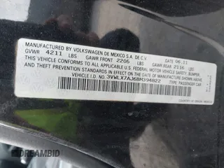 2011 Volkswagen Jetta SEL с VIN 3VWLX7AJ6BM394822, выставлен на аукционе IAAI как лот 42360987 с пробегом 173 310 миль миль и . История ставок и продаж доступна на DreamBid. Изображение 9.