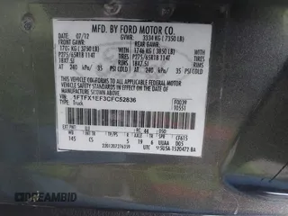 2012 Ford F-150 XL with VIN 1FTFX1EF3CFC52836, listed as a IAAI auction lot 41944971 with 104,728 mi miles. Bid and sale history available at carsss.com. Image 9.