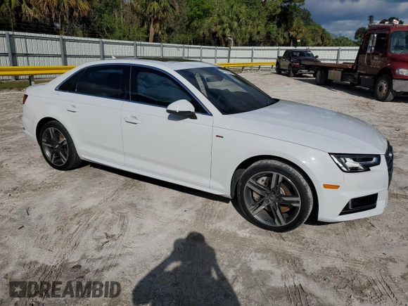 2017 Audi A4 Prestige with VIN WAUFNAF43HN011808, listed as a Copart auction lot 46702035 with 98,205 mi miles and Salvage Title. Bid and sale history available at carsss.com. Image 4.