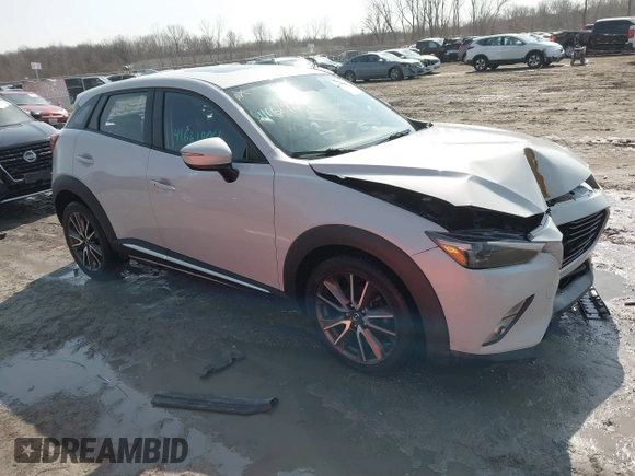 2016 Mazda CX-3 Grand Touring with VIN JM1DKFD76G0134205, listed as a IAAI auction lot 41661904 with 190,368 mi miles. Bid and sale history available at carsss.com. Image 1.
