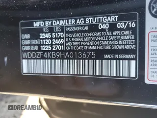 2017 Mercedes-Benz E 300 Luxury with VIN WDDZF4KB9HA013675, listed as a Copart auction lot 89335225 with 69,128 mi miles and Salvage title. Bid and sale history available at DreamBid. Image 13.