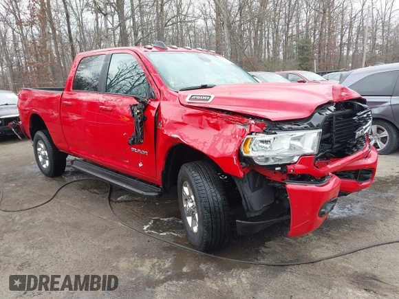 2022 Ram 2500 Big Horn with VIN 3C6UR5DLXNG149728, listed as a IAAI auction lot 41652824 with 45,415 mi miles and . Bid and sale history available at DreamBid. Image 1.