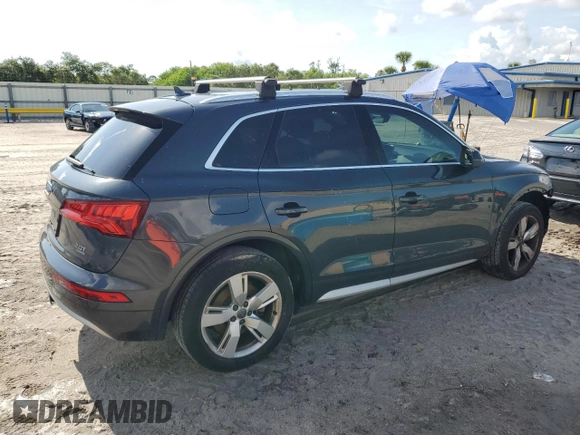 2018 Audi Q5 Premium Plus with VIN WA1BNAFYXJ2005610, listed as a Copart auction lot 58740605 with 138,328 mi miles and Salvage title. Bid and sale history available at DreamBid. Image 3.