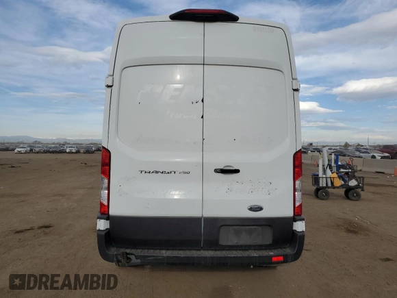 2021 Ford Transit Cargo with VIN 1FTBR1X88MKA24623, listed as a Copart auction lot 50757105 with 82,929 mi miles and Salvage Title. Bid and sale history available at DreamBid. Image 6.