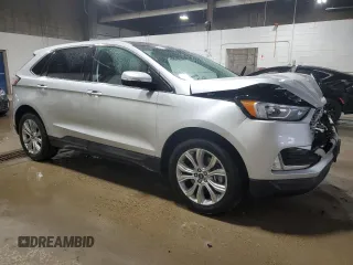 2019 Ford Edge Titanium with VIN 2FMPK4K92KBC17736, listed as a Copart auction lot 52619465 with 53,436 mi miles and Salvage Title. Bid and sale history available at carsss.com. Image 4.