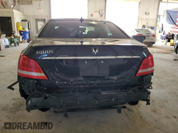 2014 Hyundai Equus Ultimate with VIN KMHGH4JH2EU077404, listed as a Copart auction lot 43586975 with Not provided miles and Salvage title. Bid and sale history available at DreamBid. Image 6.