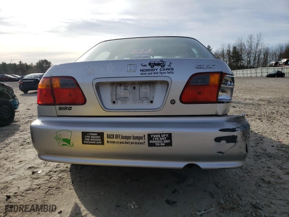 2000 Honda Civic VP with VIN 2HGEJ6617YH594343, listed as a Copart auction lot 44525075 with 70,636 mi miles and Clean Title. Bid and sale history available at carsss.com. Image 6.