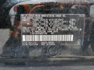 2012 Toyota RAV4 Limited с VIN 2T3DF4DV5CW261198, выставлен на аукционе Copart как лот 57331845 с пробегом 176 843 миль миль и Списание • Salvage title. История ставок и продаж доступна на DreamBid. Изображение 13.