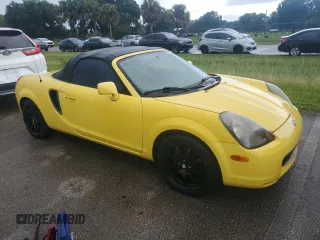 2002 Toyota MR2 z VIN JTDFR320220042638, wystawiony jako Copart lot #74129724 z przebiegiem Nie podano mil oraz Szkoda całkowita • Salvage title. Historia ofert i sprzedaży dostępna na DreamBid. Obrazek 4.