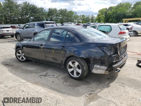 2007 BMW 5 Series 530xi with VIN WBANF73587CU25251, listed as a Copart auction lot 58030295 with 186,995 mi miles and Salvage title. Bid and sale history available at DreamBid. Image 2.