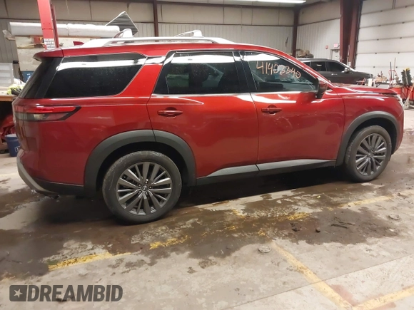 2023 Nissan Pathfinder SL with VIN 5N1DR3CD7PC230257, listed as a IAAI auction lot 41403340 with 22,698 mi miles and . Bid and sale history available at DreamBid. Image 14.