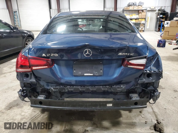 2020 Mercedes-Benz A 220 with VIN W1K3G4FB5LW046584, listed as a Copart auction lot 85710734 with 35,590 mi miles and Salvage Title. Bid and sale history available at DreamBid. Image 6.