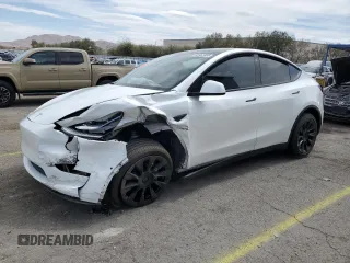 2021 Tesla Model Y Long Range with VIN 5YJYGDEE8MF271938, listed as a Copart auction lot 50961485 with 46,173 mi miles and Salvage Title. Bid and sale history available at DreamBid. Image 1.