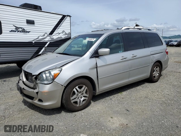 2007 Honda Odyssey EX-L with VIN 5FNRL38797B417341, listed as a Copart auction lot 51848675 with 193,017 mi miles and Salvage Title. Bid and sale history available at carsss.com. Image 1.