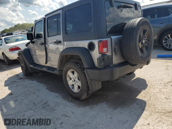 2018 Jeep Wrangler JK Unlimited Sport S with VIN 1C4BJWDG4JL849953, listed as a Copart auction lot 65655094 with 134,578 mi miles and Salvage Title. Bid and sale history available at carsss.com. Image 2.
