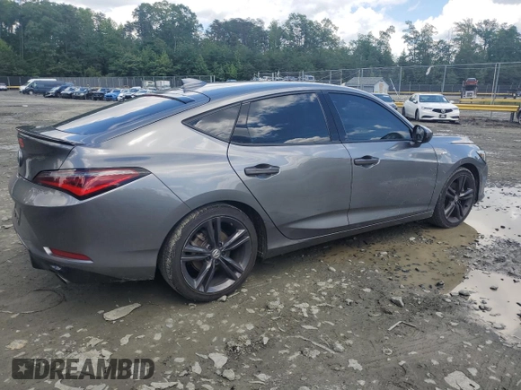 2023 Acura Integra w/A-Spec Package with VIN 19UDE4H33PA025604, listed as a Copart auction lot 57311985 with 25,323 mi miles and Salvage title. Bid and sale history available at DreamBid. Image 3.