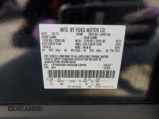 2016 Ford Police Interceptor Utility z VIN 1FM5K8AT0GGB12978, wystawiony jako Copart lot #50815895 z przebiegiem 94 243 mil mil oraz Szkoda całkowita • Salvage title. Historia ofert i sprzedaży dostępna na DreamBid. Obrazek 15.